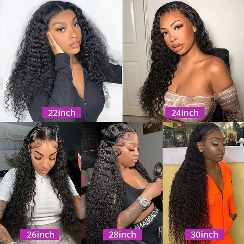 HD Transparent Lace Front Human Hair Wigs Deep Wave Wig 5x5 Lace Closure Wigs Remy Curly Human Hair Wig 13x4 13x6 Frontal Wigs