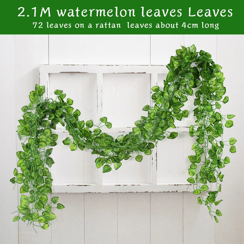 2.1M Artificial Green Ivy Leaf Garlan