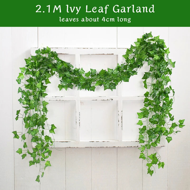 2.1M Artificial Green Ivy Leaf Garlan