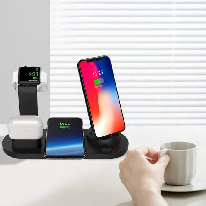 30W 7 in 1 Wireless Charger Stand Pad